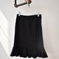 Keita Maruyama Wool Blend Back Bustle Skirt