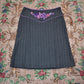 Moschino Cheap + Chic Gray Pinstripe Skirt with Beaded Floral Embellishments