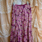 Blumarine Prairie Inspired Floral Long Sleeve + Silk Skirt Set