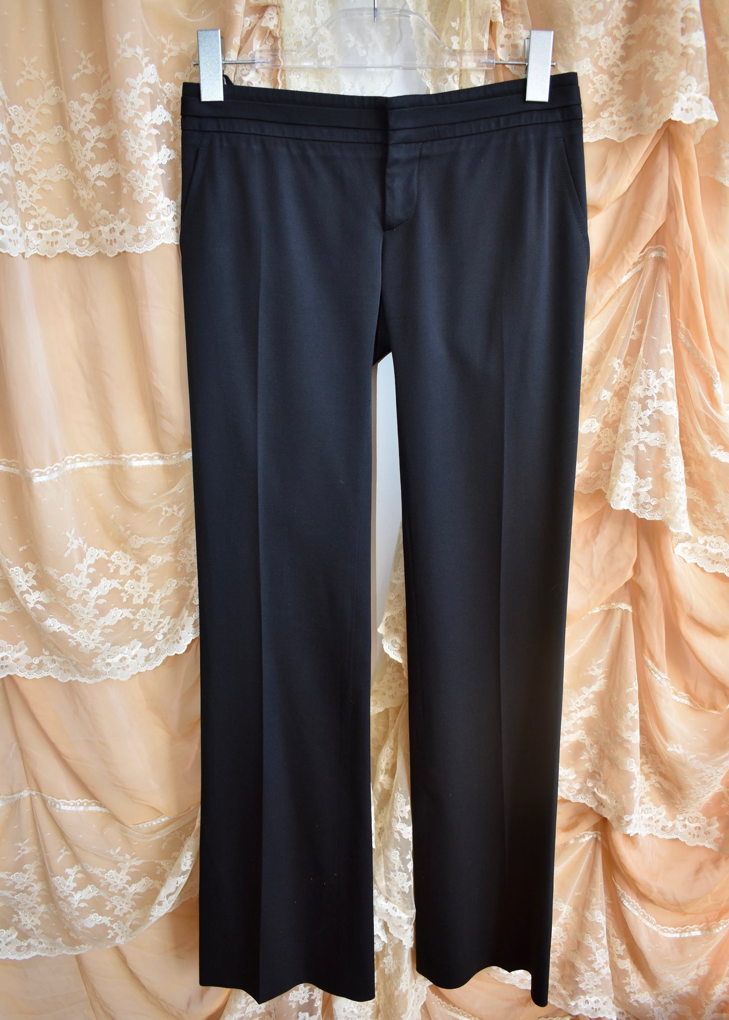 Gucci By Tom Ford Black Trousers with GG Emblem