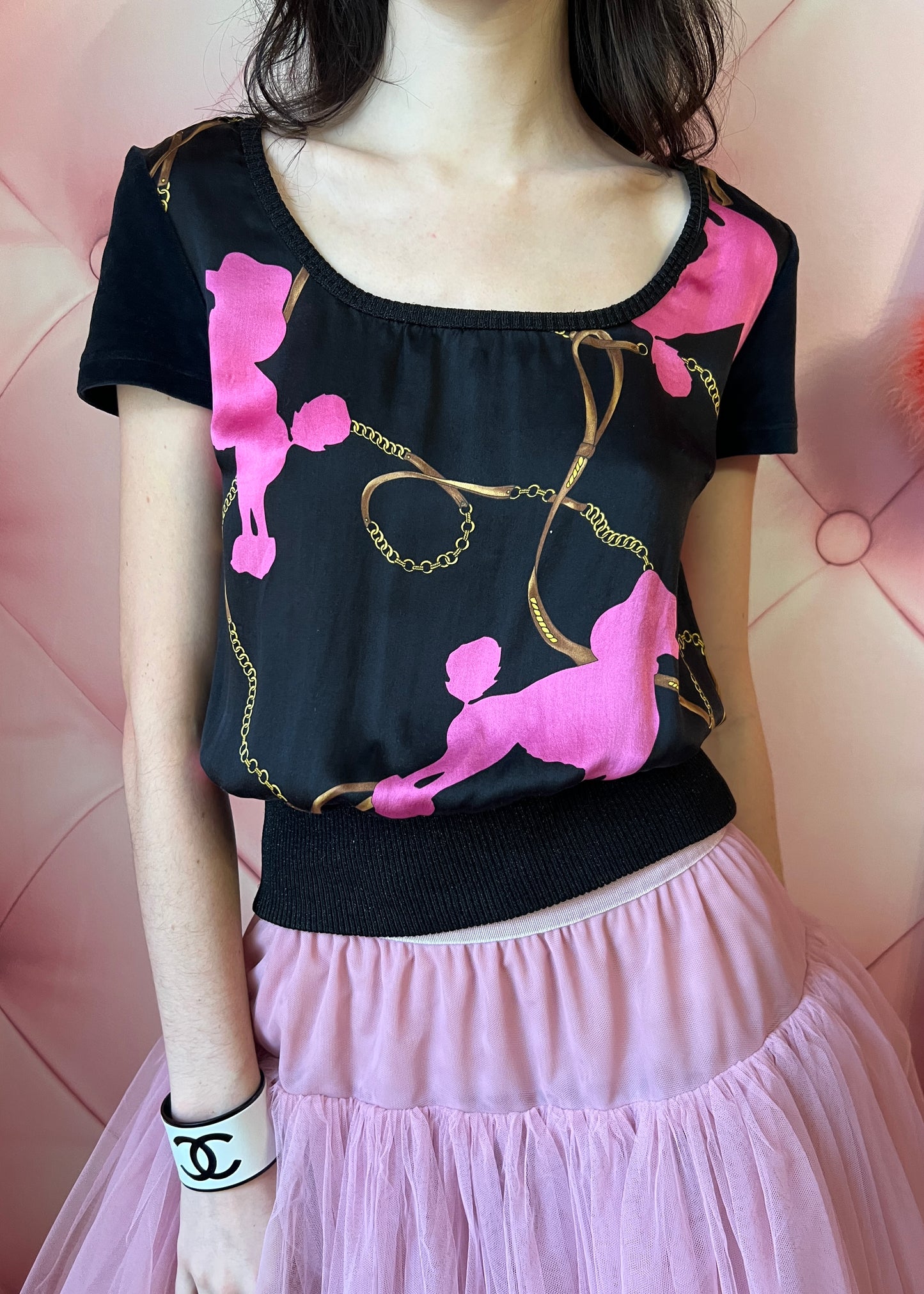 D&G FW2001 Poodle Printed Top