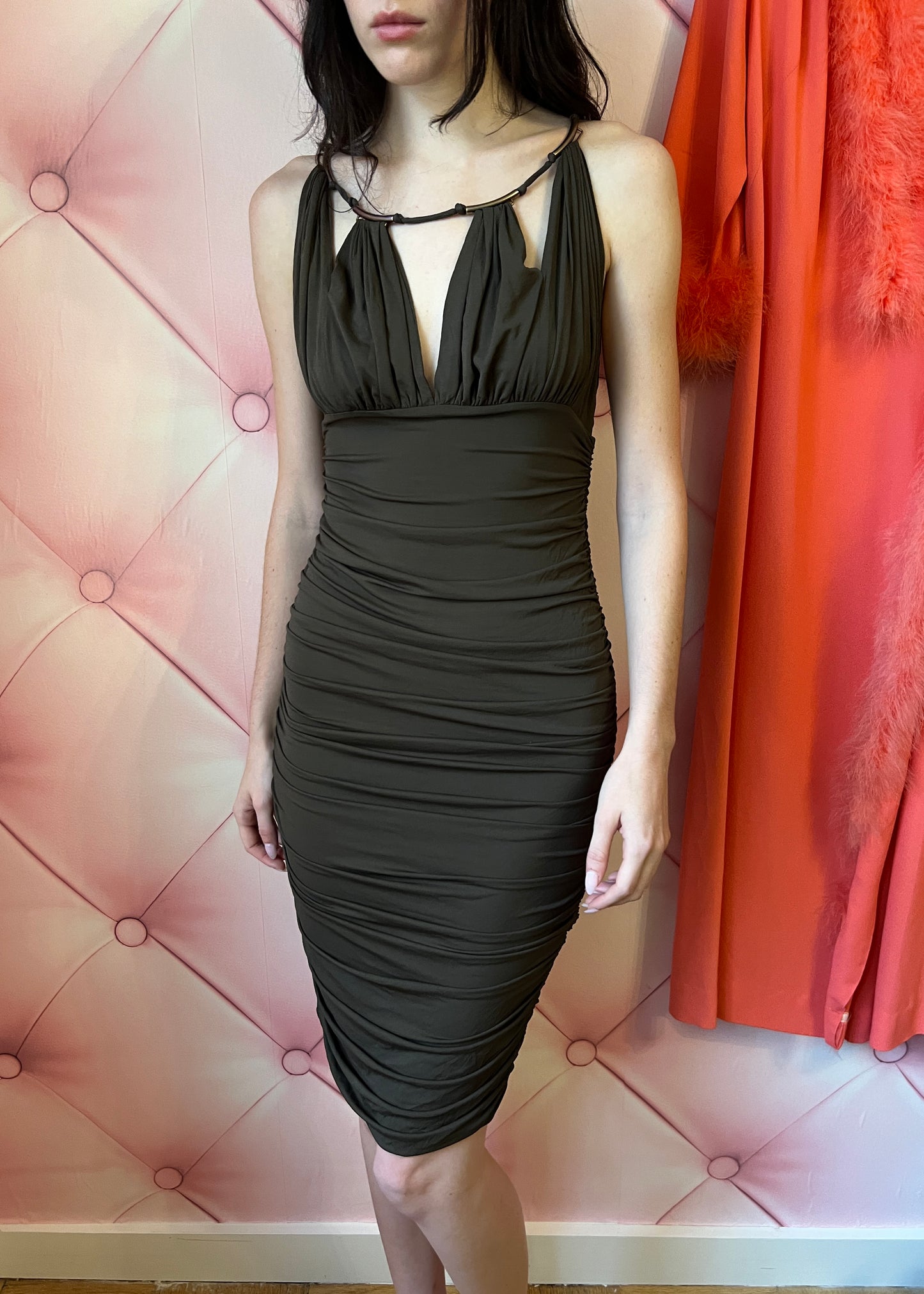 Plein Sud Bodycon Dress with Metal Details