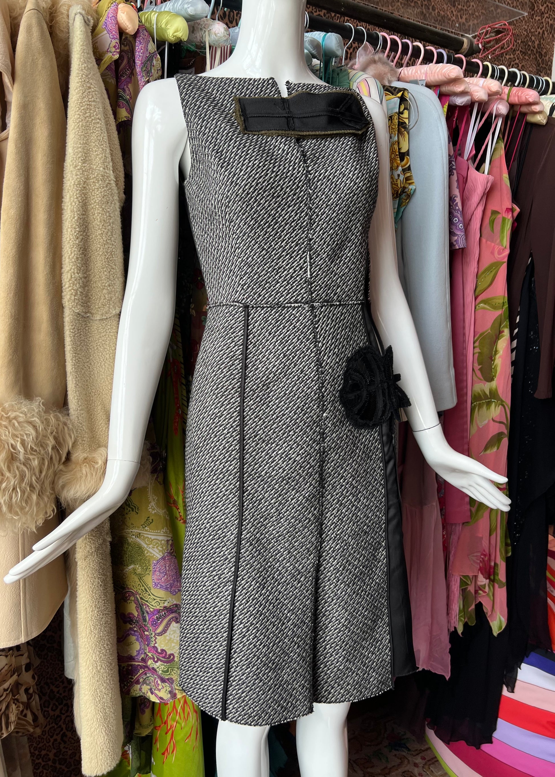 Prada FW2003 Tweed Dress – Allison's Archive