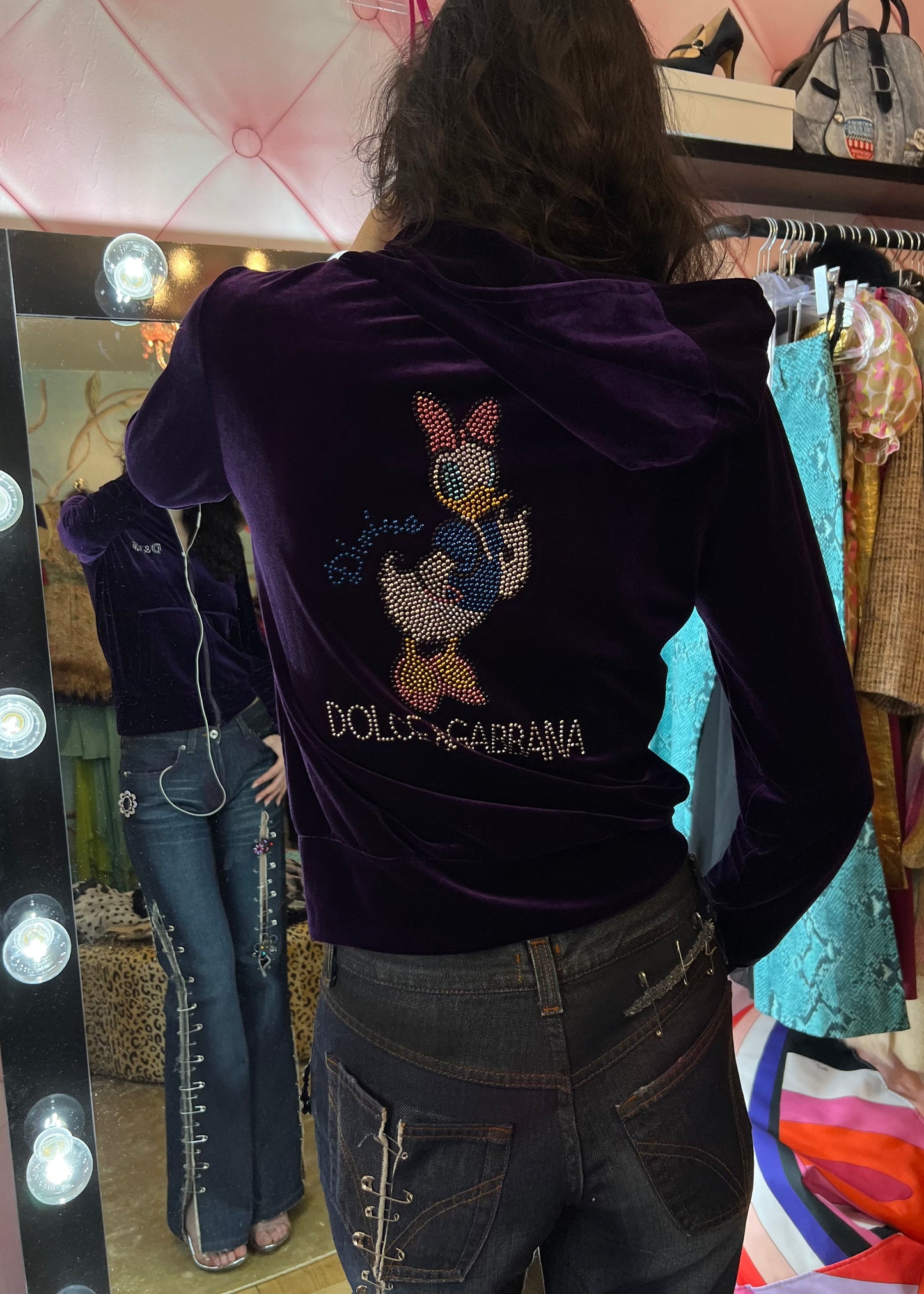 Dolce & Gabbana x Disney Daisy Duck Velour Zip-Up