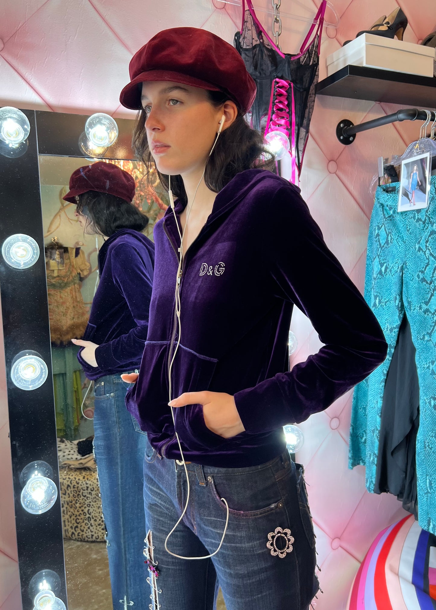 Dolce & Gabbana x Disney Daisy Duck Velour Zip-Up