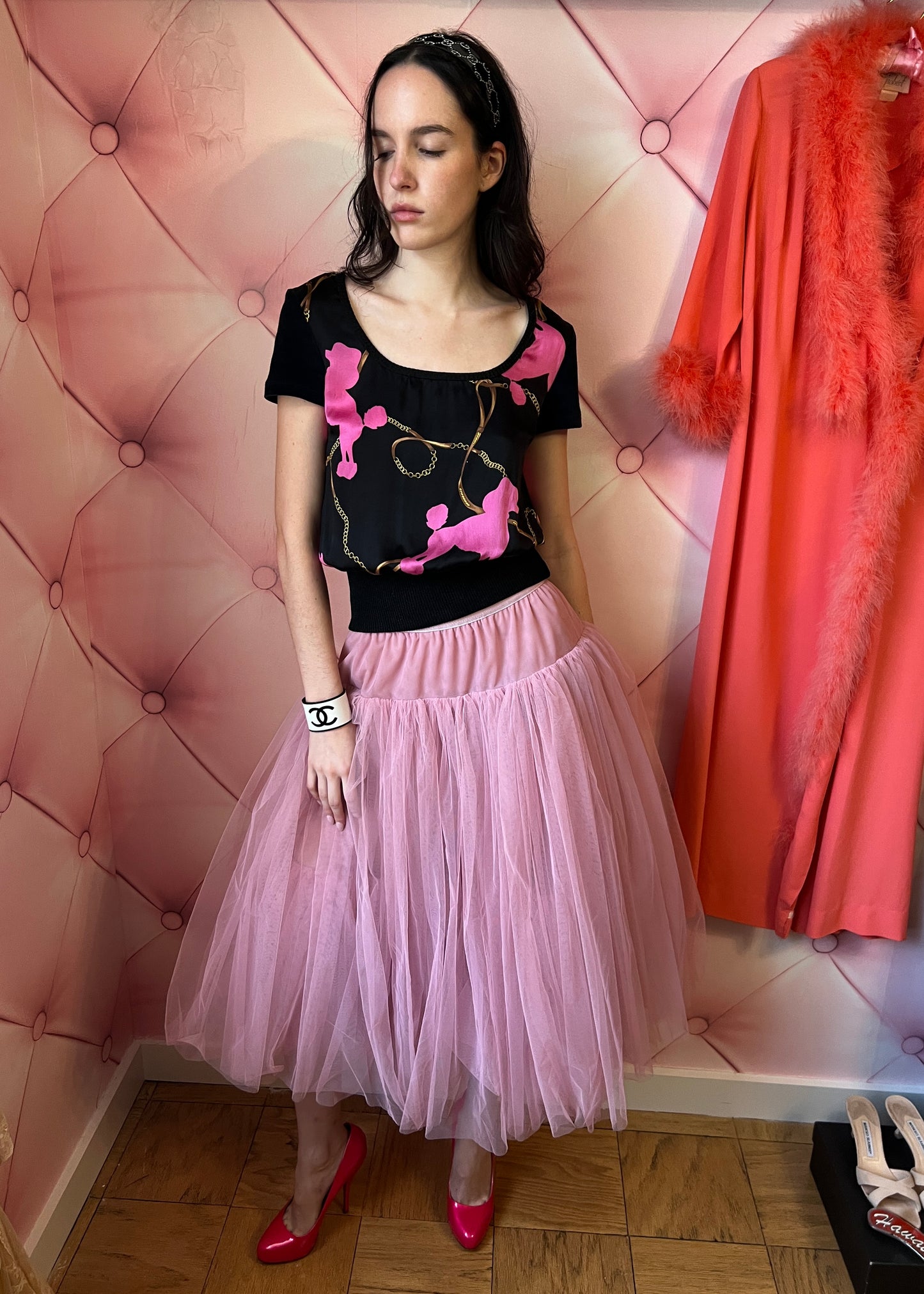 D&G FW2001 Poodle Printed Top