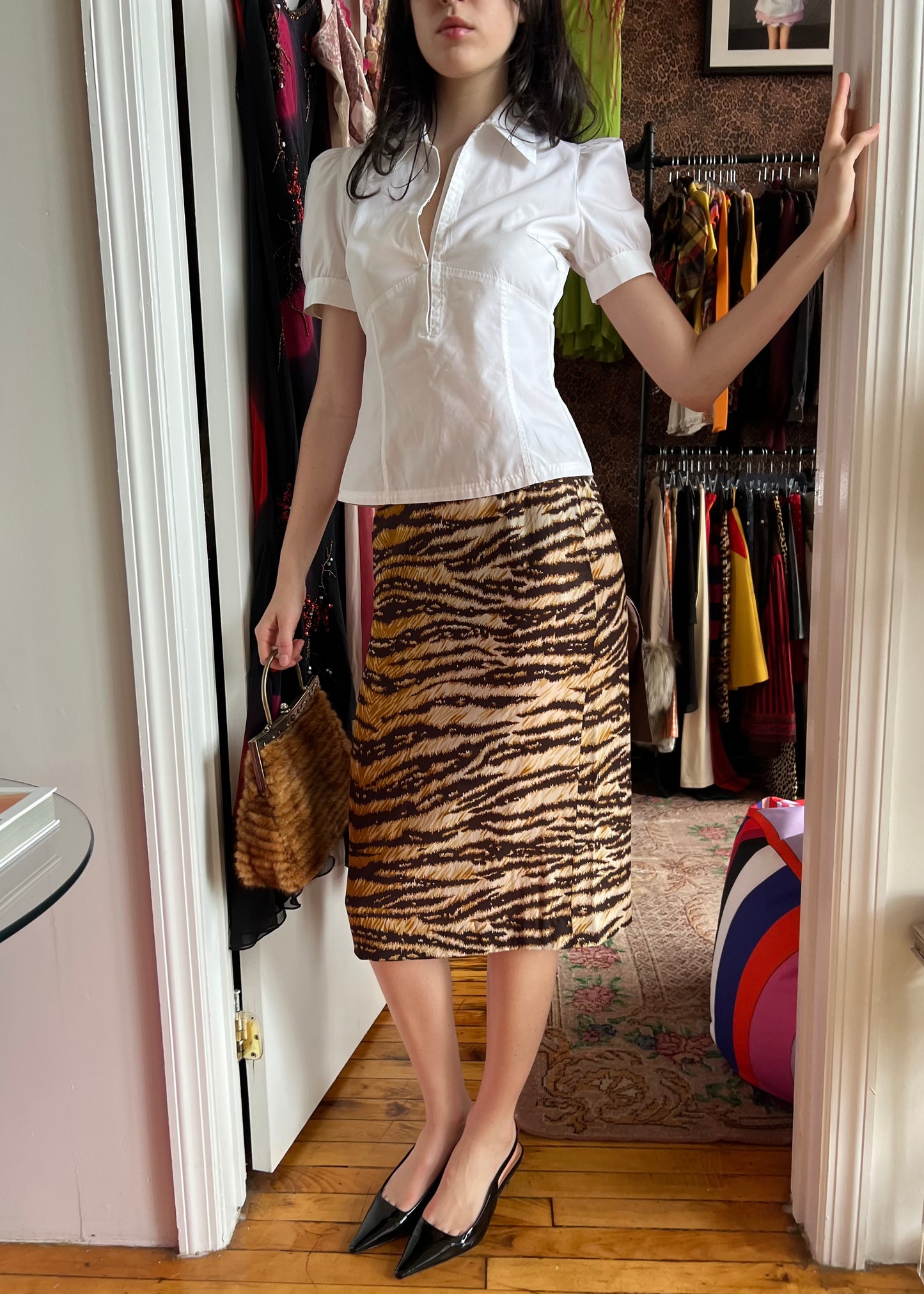 Dolce & Gabbana FW1996 Tiger Print Skirt