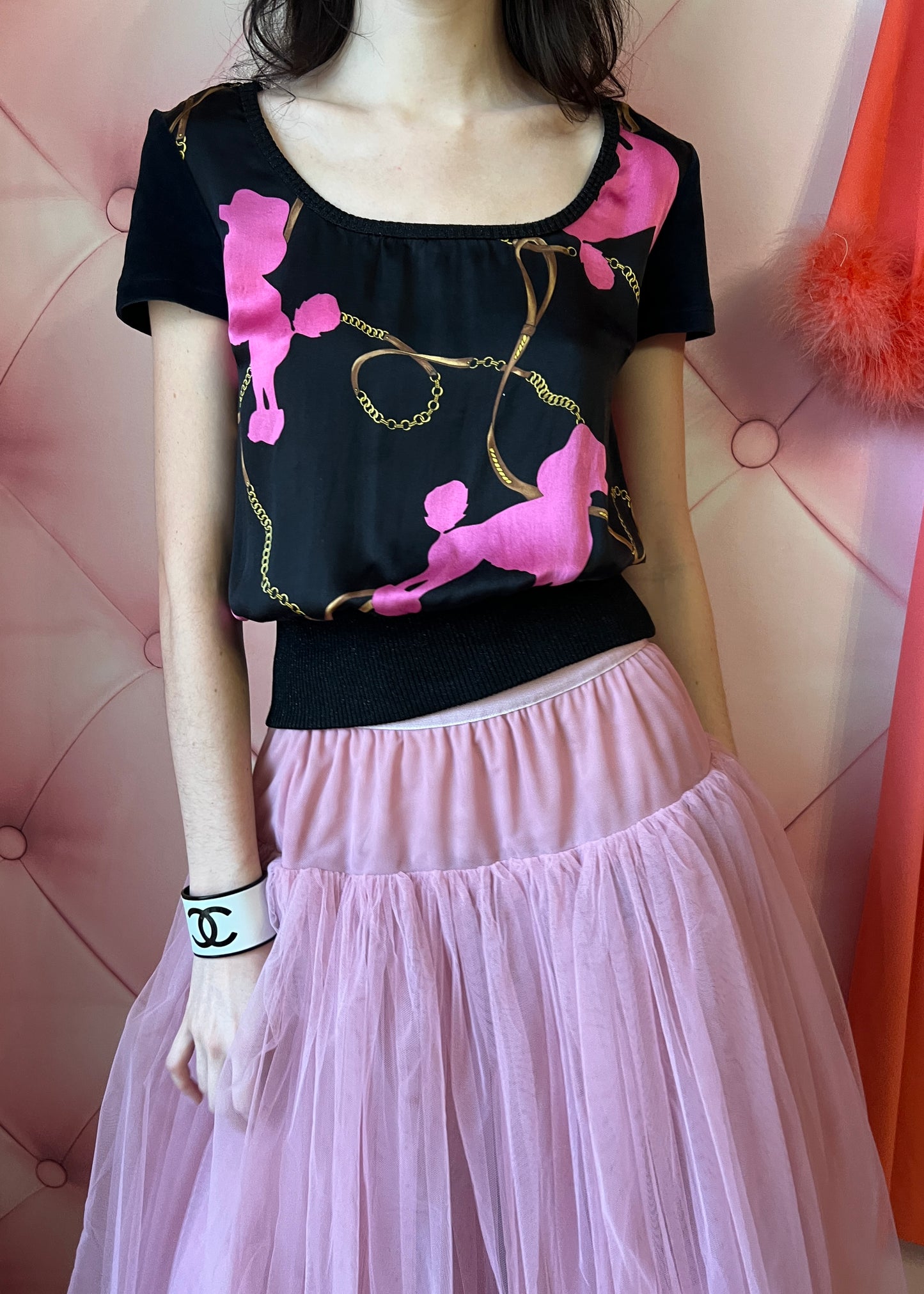 D&G FW2001 Poodle Printed Top