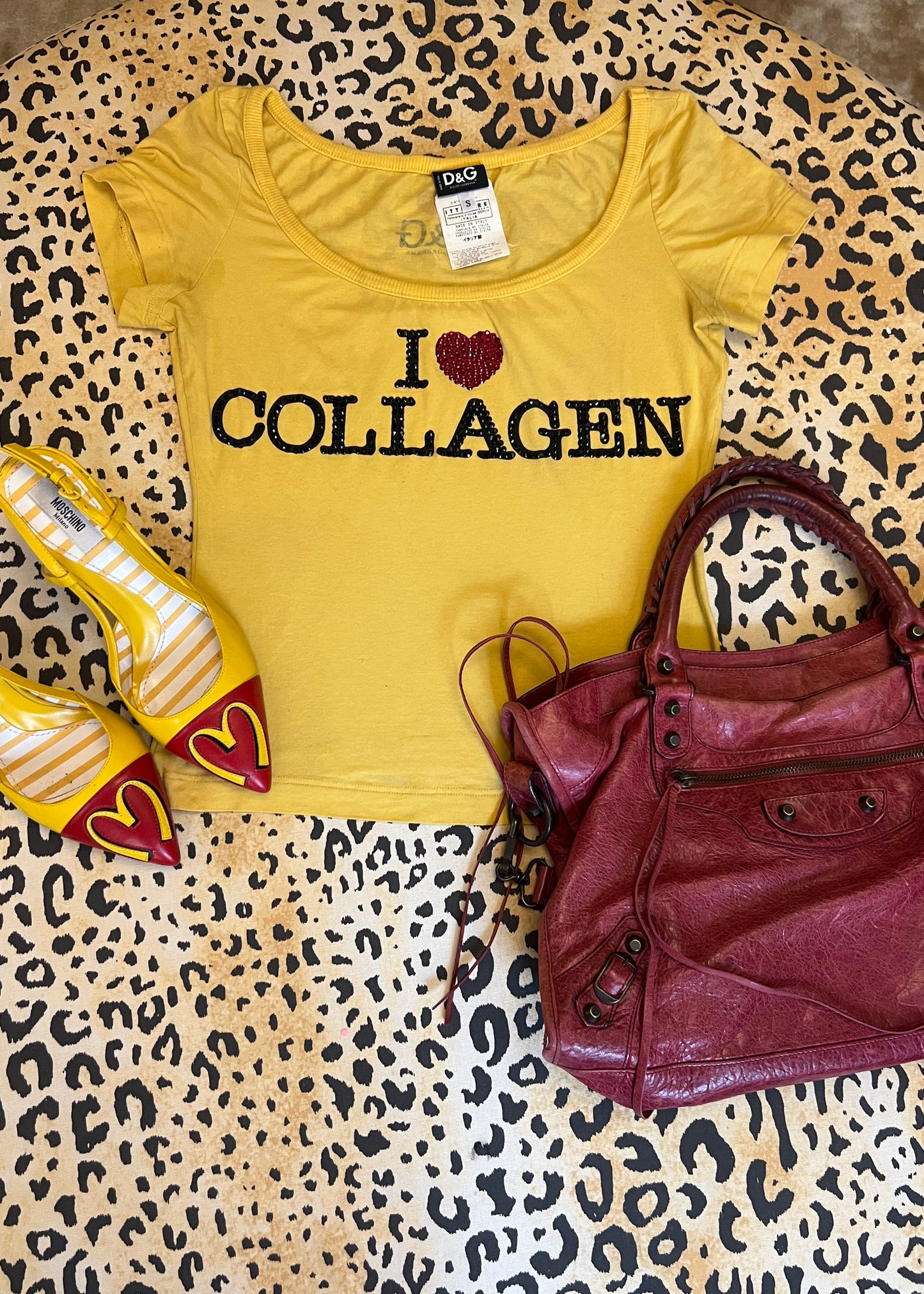 D&G I <3 Collagen Tee - Yellow