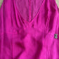 Galliano Hot Pink Sheer Silk Midi Dress
