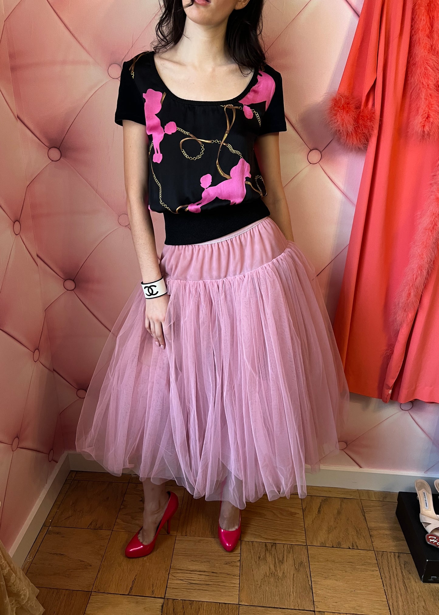 D&G FW2001 Poodle Printed Top