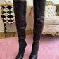 Alexander McQueen 2003 Lace-Up Black Leather Boots