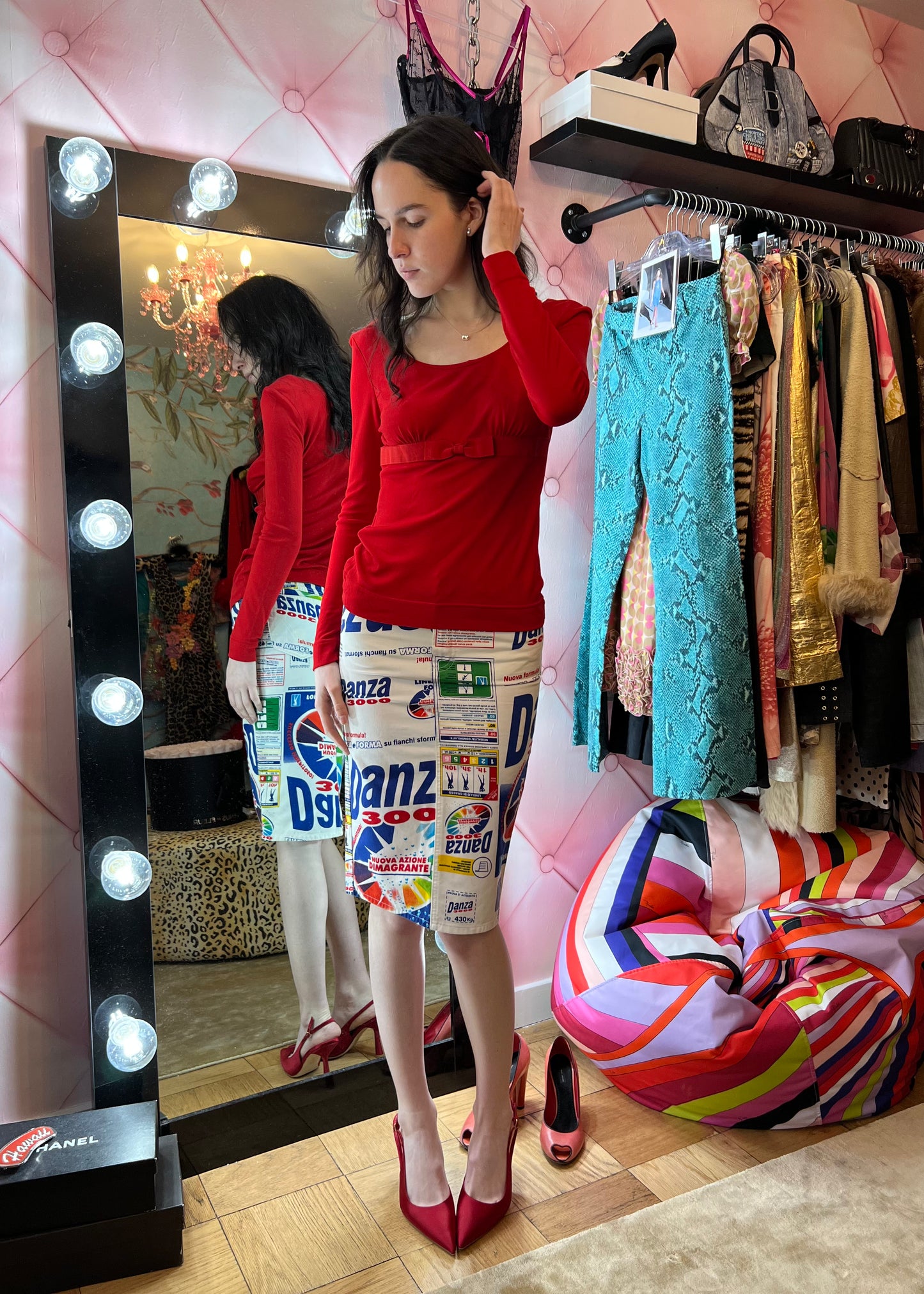 D&G SS2002 'Danza 3000' Print Skirt