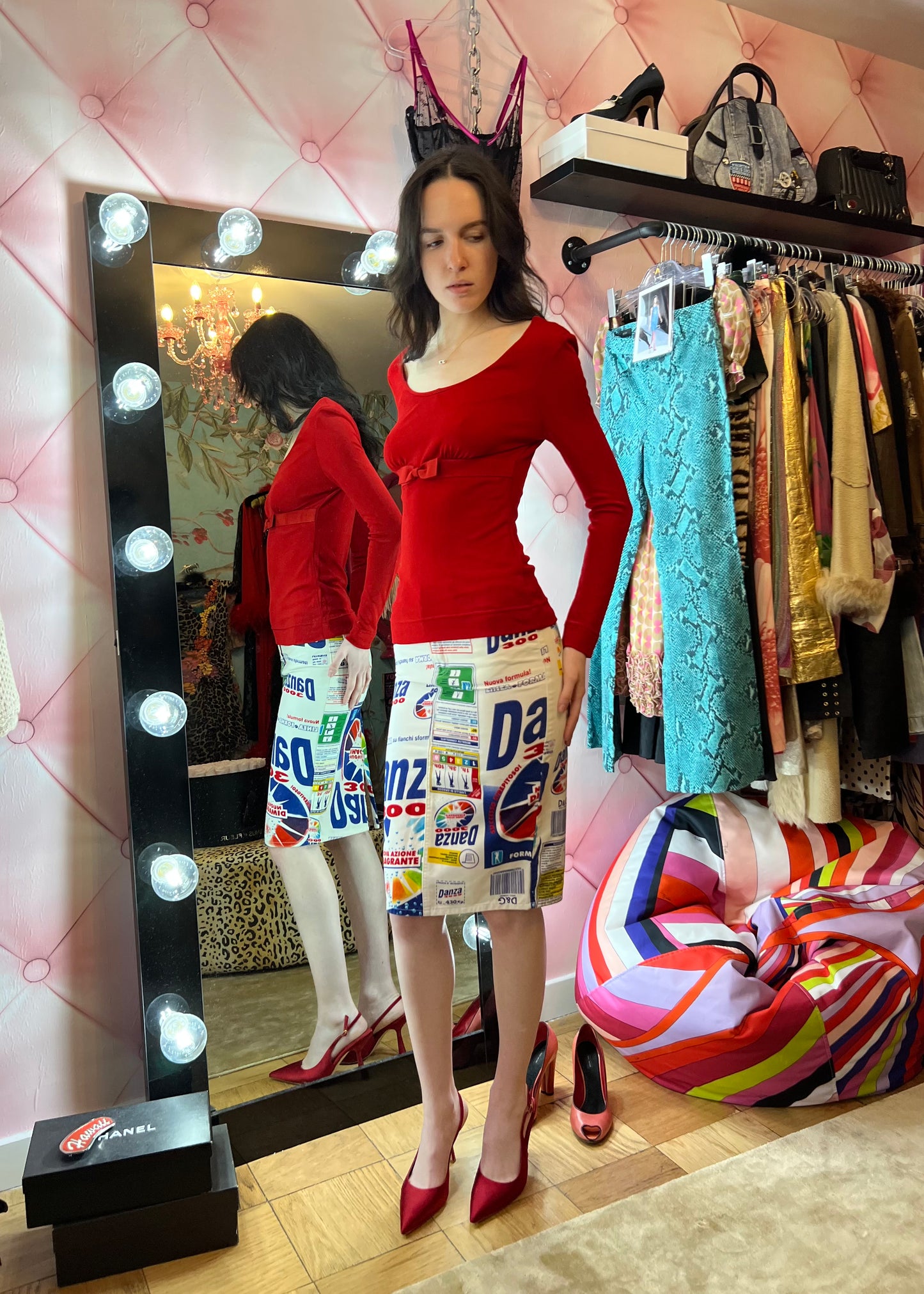 D&G SS2002 'Danza 3000' Print Skirt