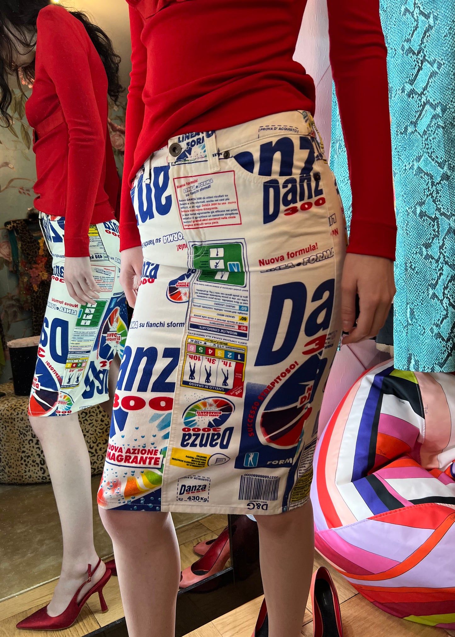 D&G SS2002 'Danza 3000' Print Skirt