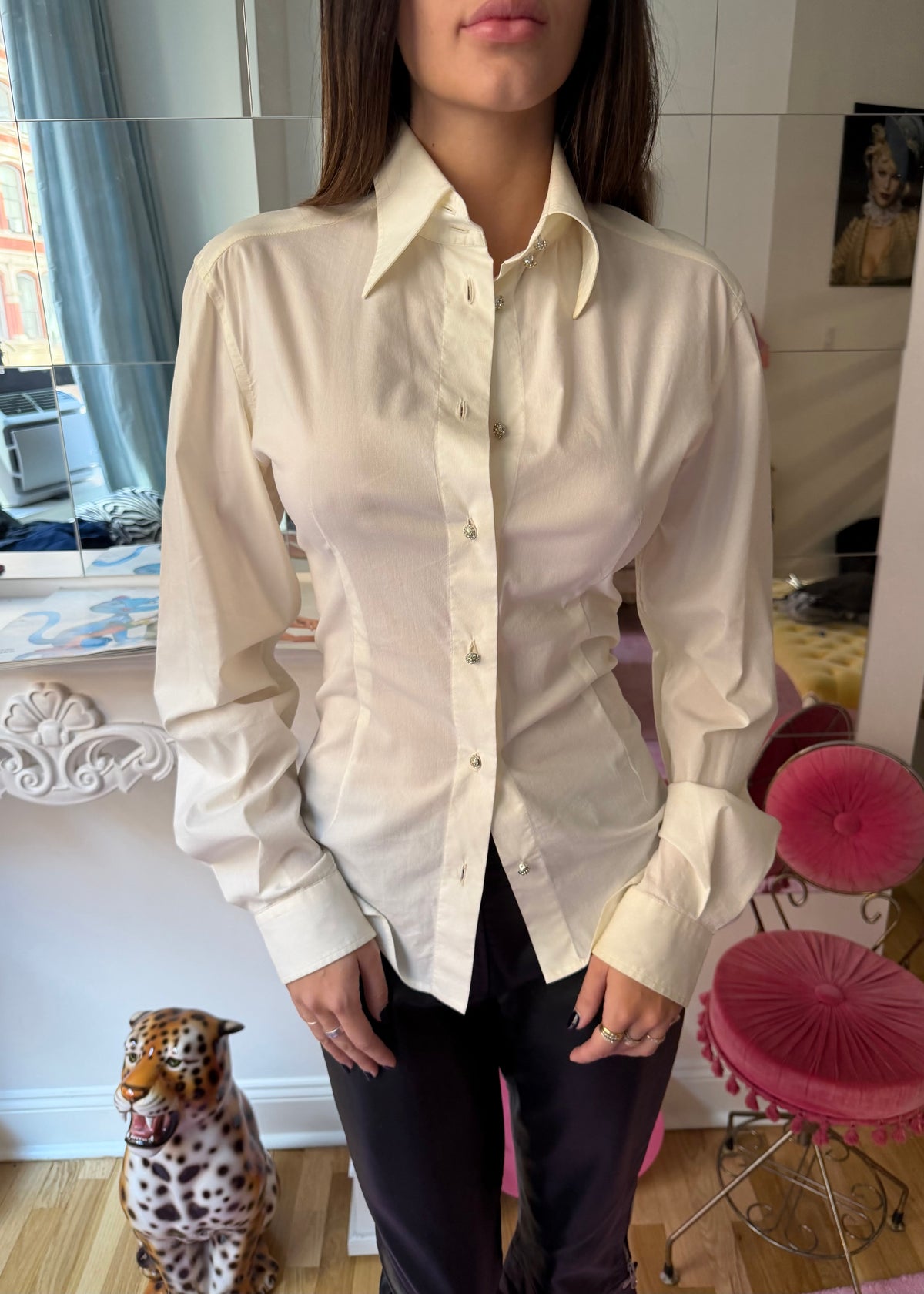 Dolce & Gabbana 2000s Crystal Button Down