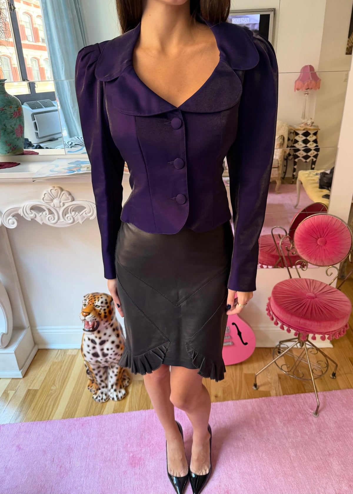 Lolita Lempicka Purple Cropped Jacket