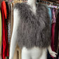 GOA Shearling Fur Vest- Grey