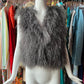 GOA Shearling Fur Vest- Grey