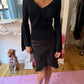 YSL SS2003 Flare Sleeve Black Top