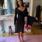 YSL SS2003 Flare Sleeve Black Top