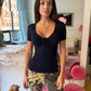 Gucci by Tom Ford Navy Knot Top