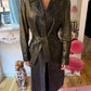 Roberto Cavalli Distressed Leather Trench