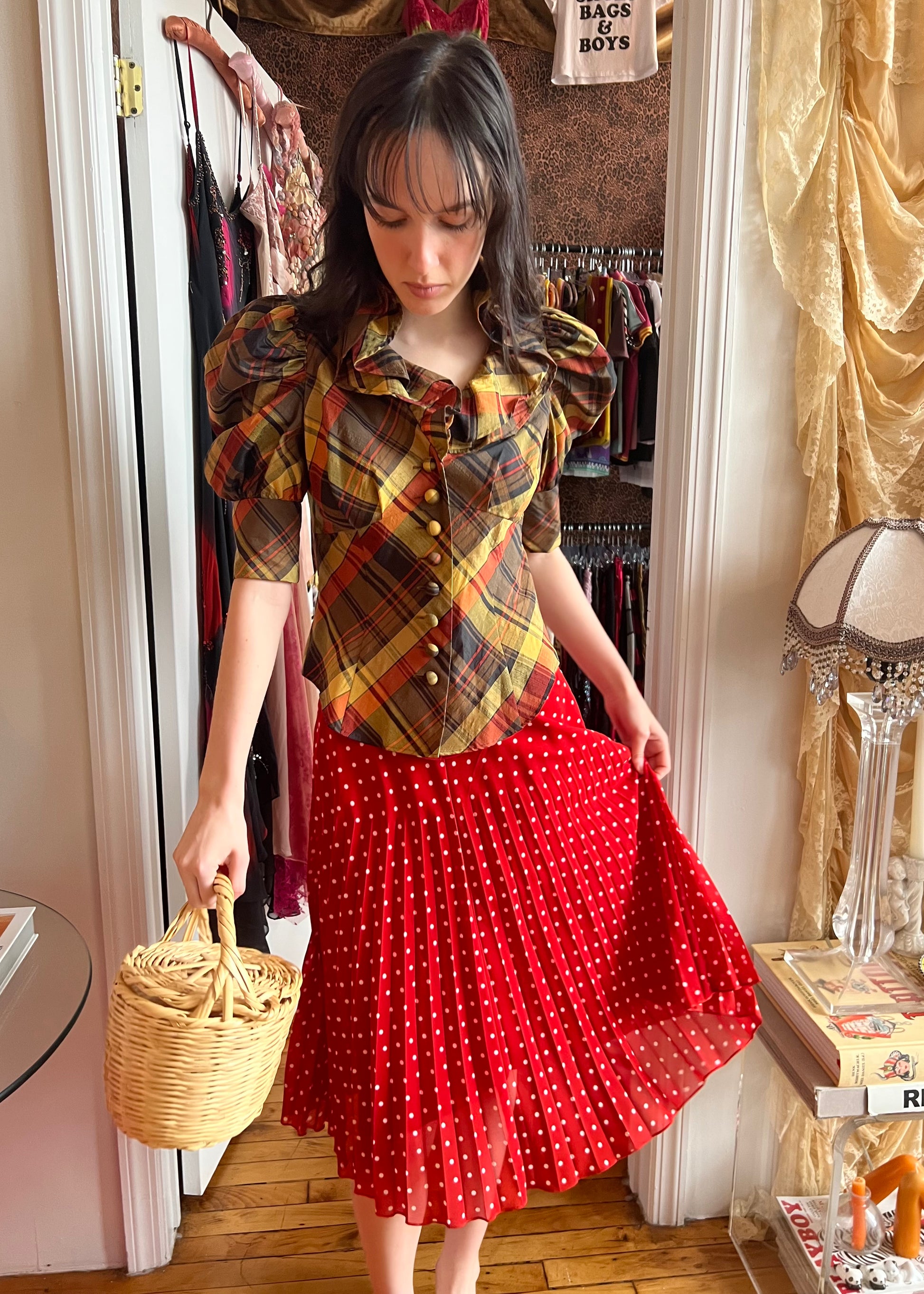 Valentino polka dot skirt discount