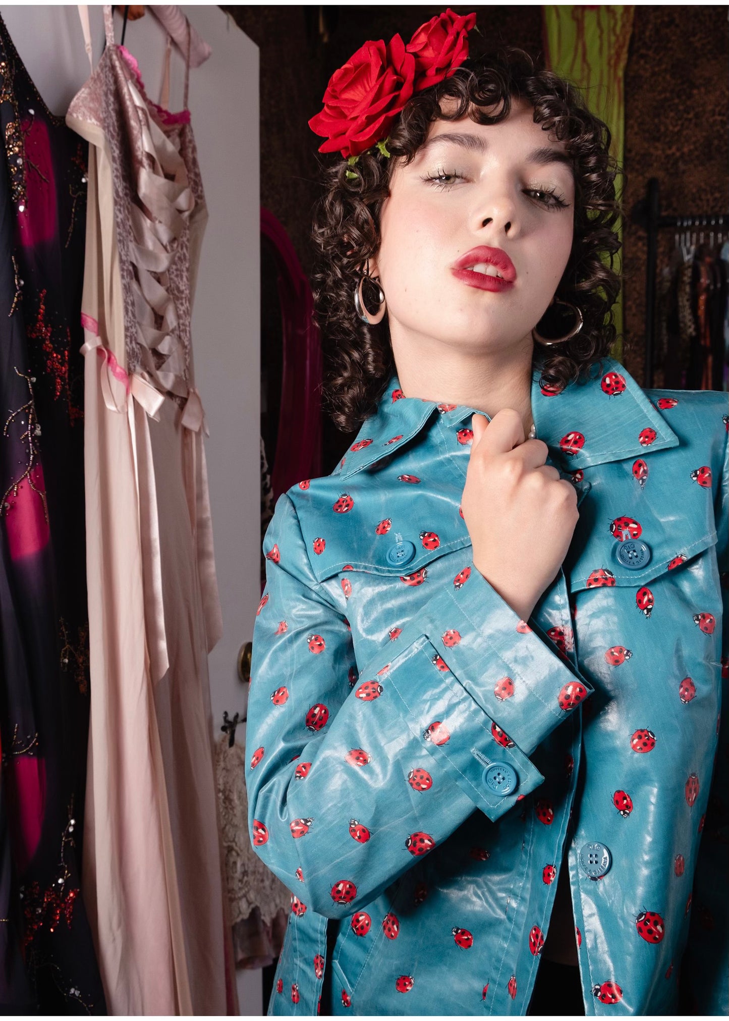 D&G FW2000 Ladybug Trench Coat