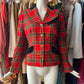Vivienne Westwood 90s Red Tartan Wool Blazer