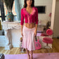 Blumarine Cropped Feather Cardigan