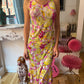 Blumarine 00s Fruit/Floral Printed Nylon Tank & Skirt Set