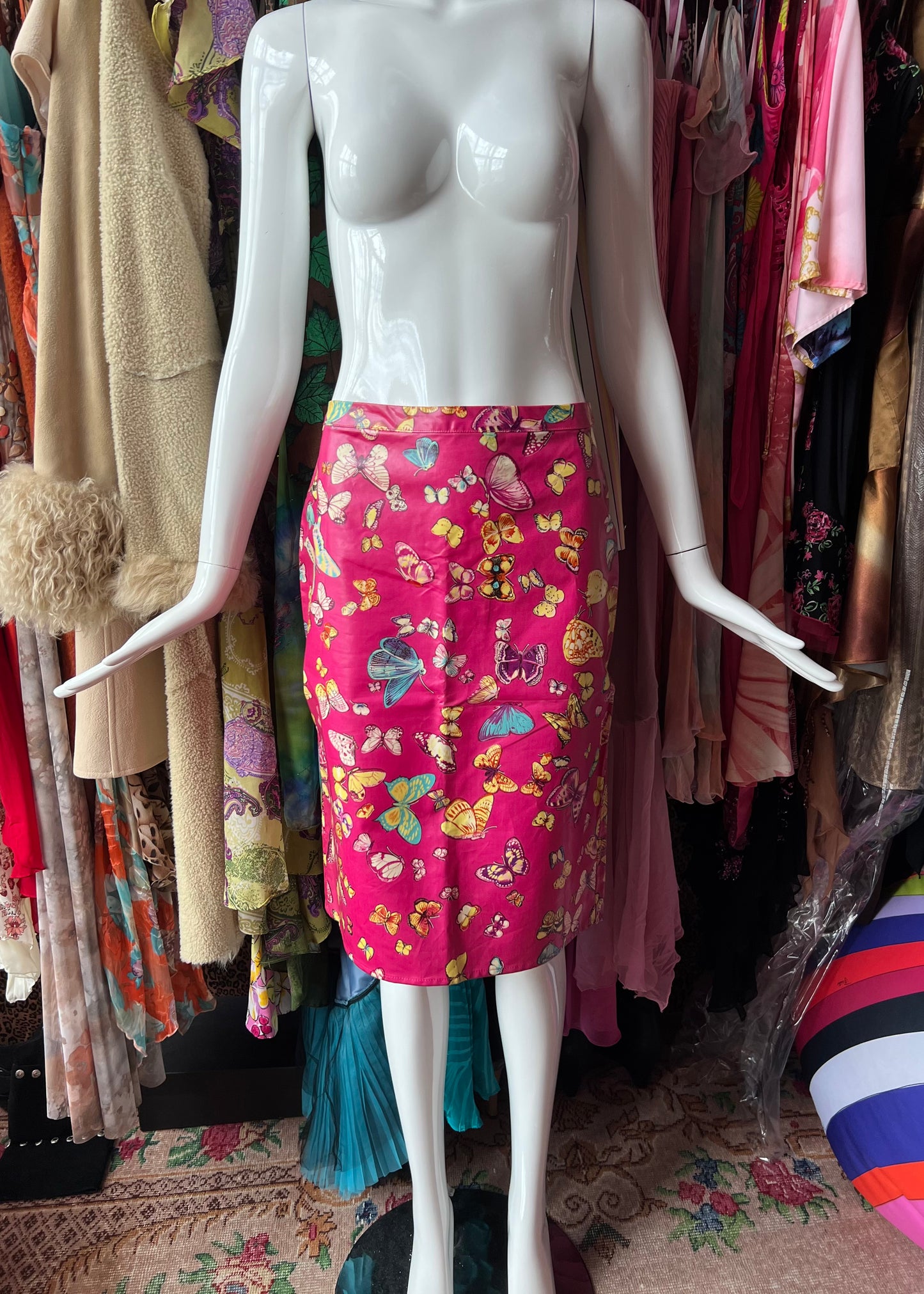 D&G FW2000 Butterfly Pencil Skirt