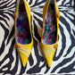 D&G Yellow Button Heels