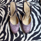 Prada Purple Ostrich Leather Heel