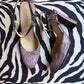 Prada Purple Ostrich Leather Heel
