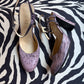 Prada Purple Ostrich Leather Heel