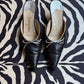 Chanel Silver Bow Kitten Heel