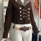 Dolce & Gabbana FW2002 Cropped Corduroy Coin Jacket & Rope Belt