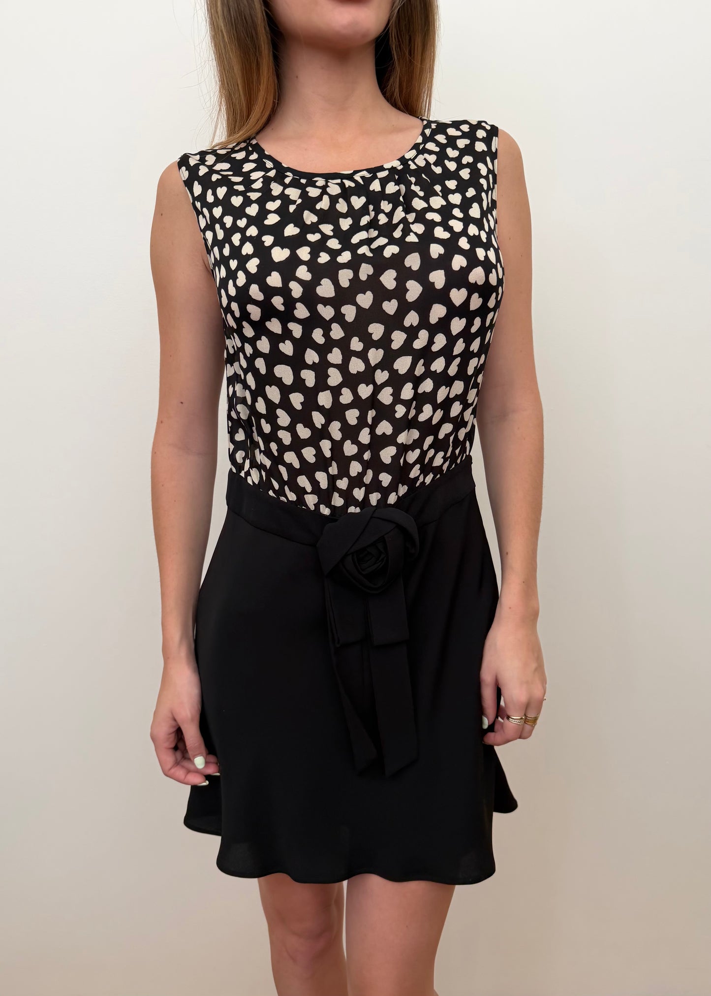 Moschino Silk Heart Pattern Dress