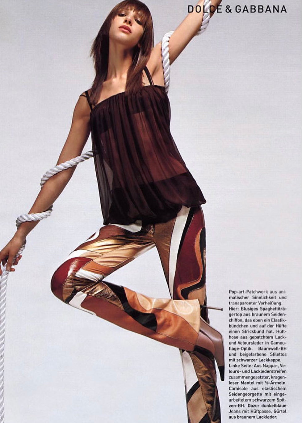 Dolce & Gabbana SS2002 Leather Patchwork Pants