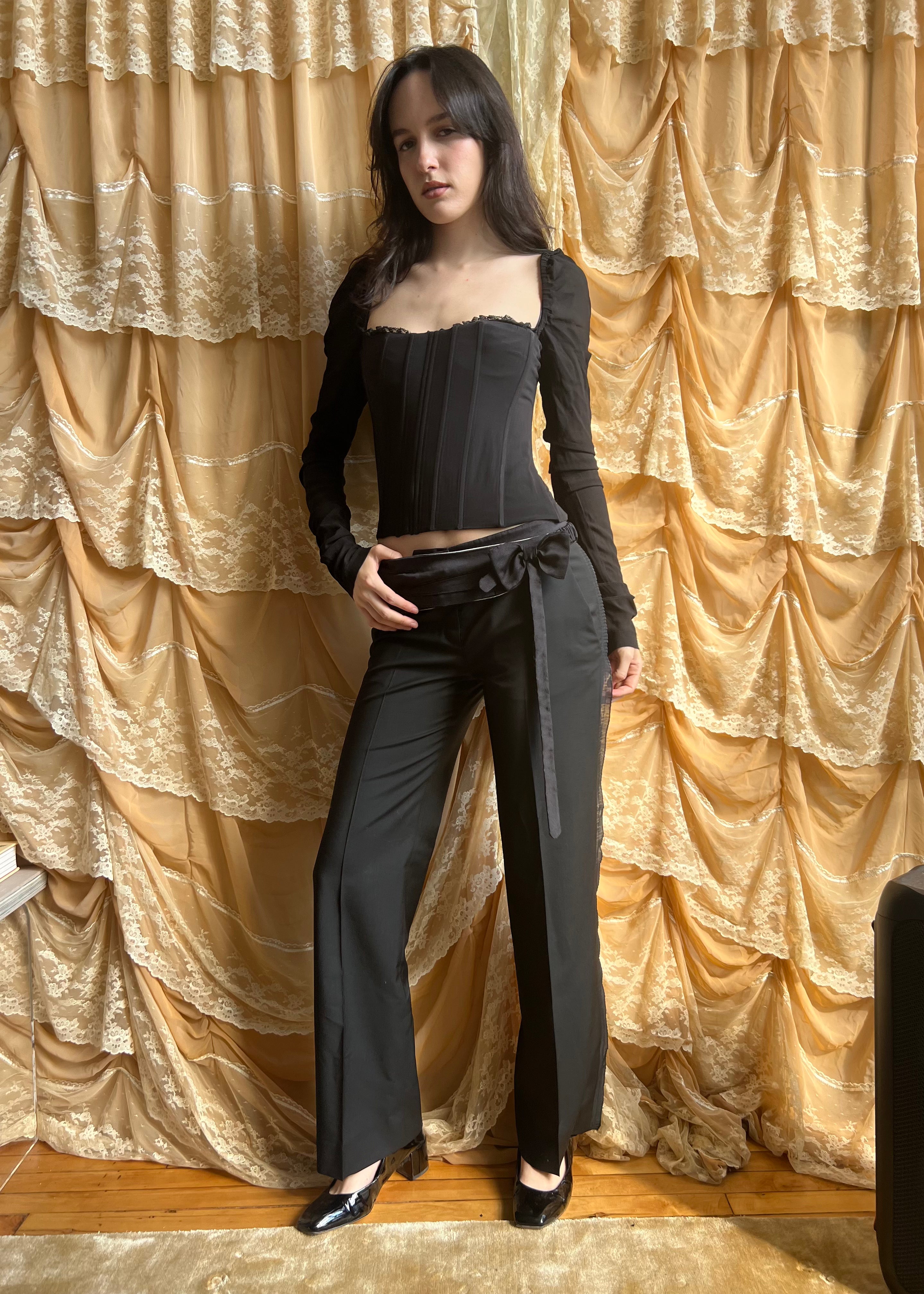 PRADA 00's archive ウール レザートリミングジャケット PRADA 00's PRADA 00's archive ウール レザートリミングジャケット PRADA 00's