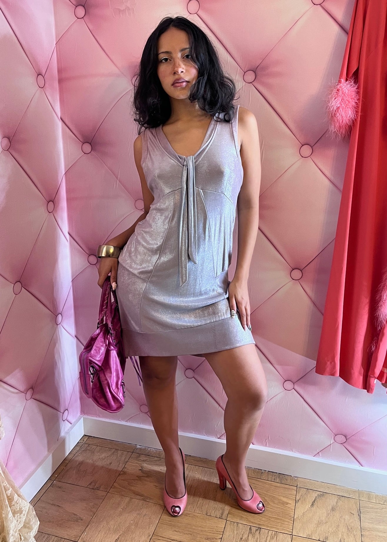 Marc Jacobs Oversized Glitter Mini Dress