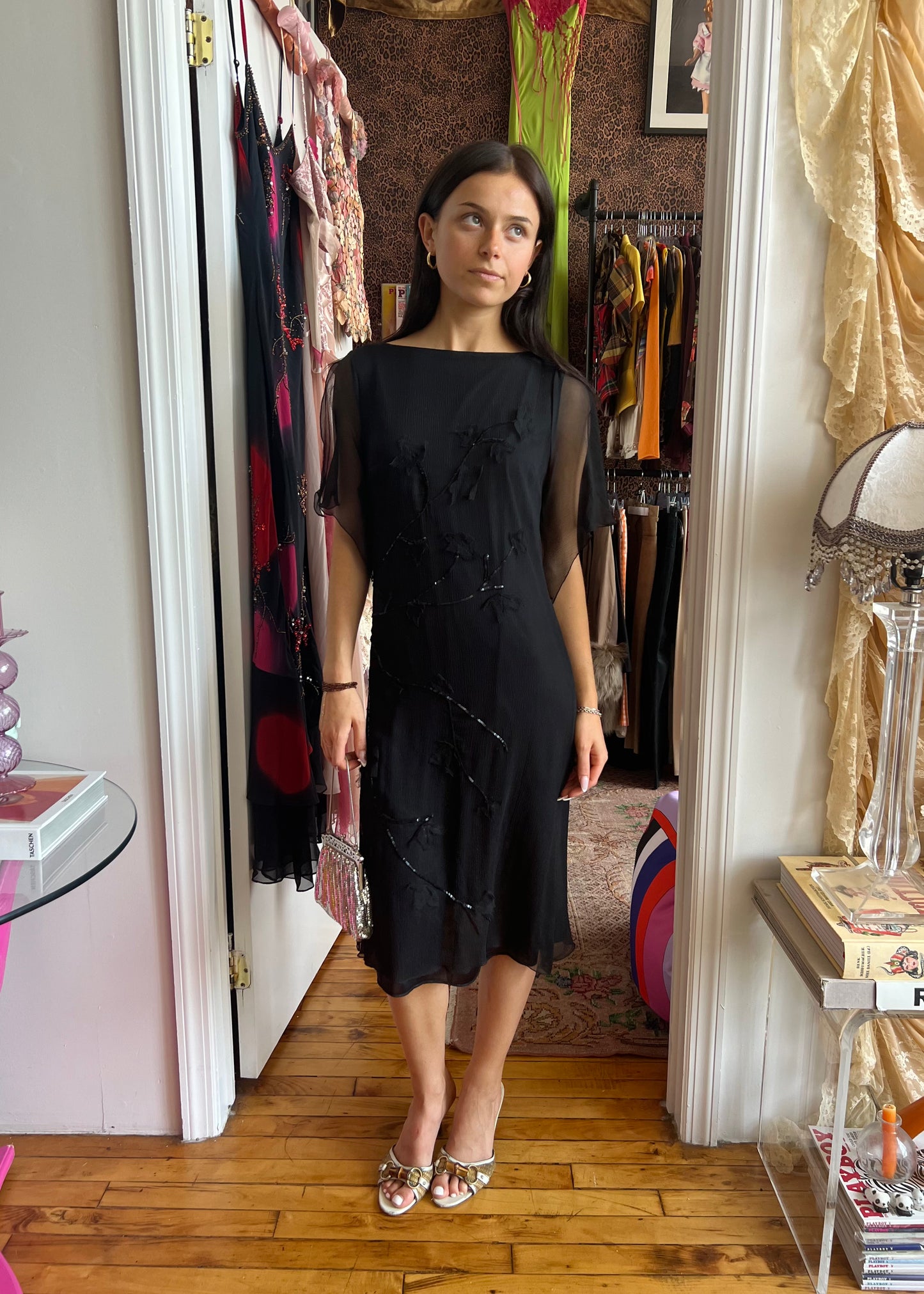 Versace Jeans Couture Black Embellished Dress