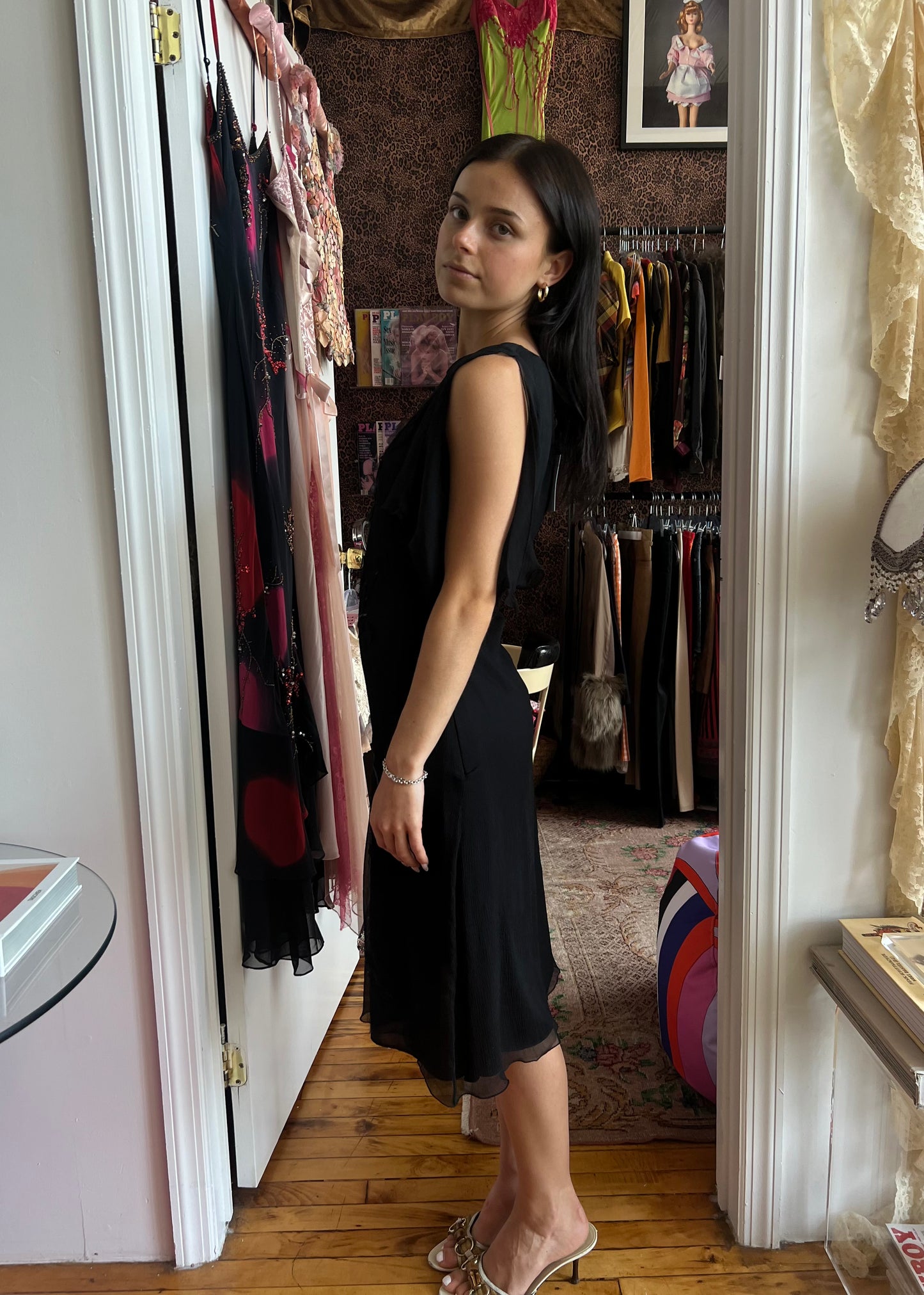 Versace Jeans Couture Black Embellished Dress