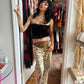 Voyage Velvet Fur Trim Tube Top