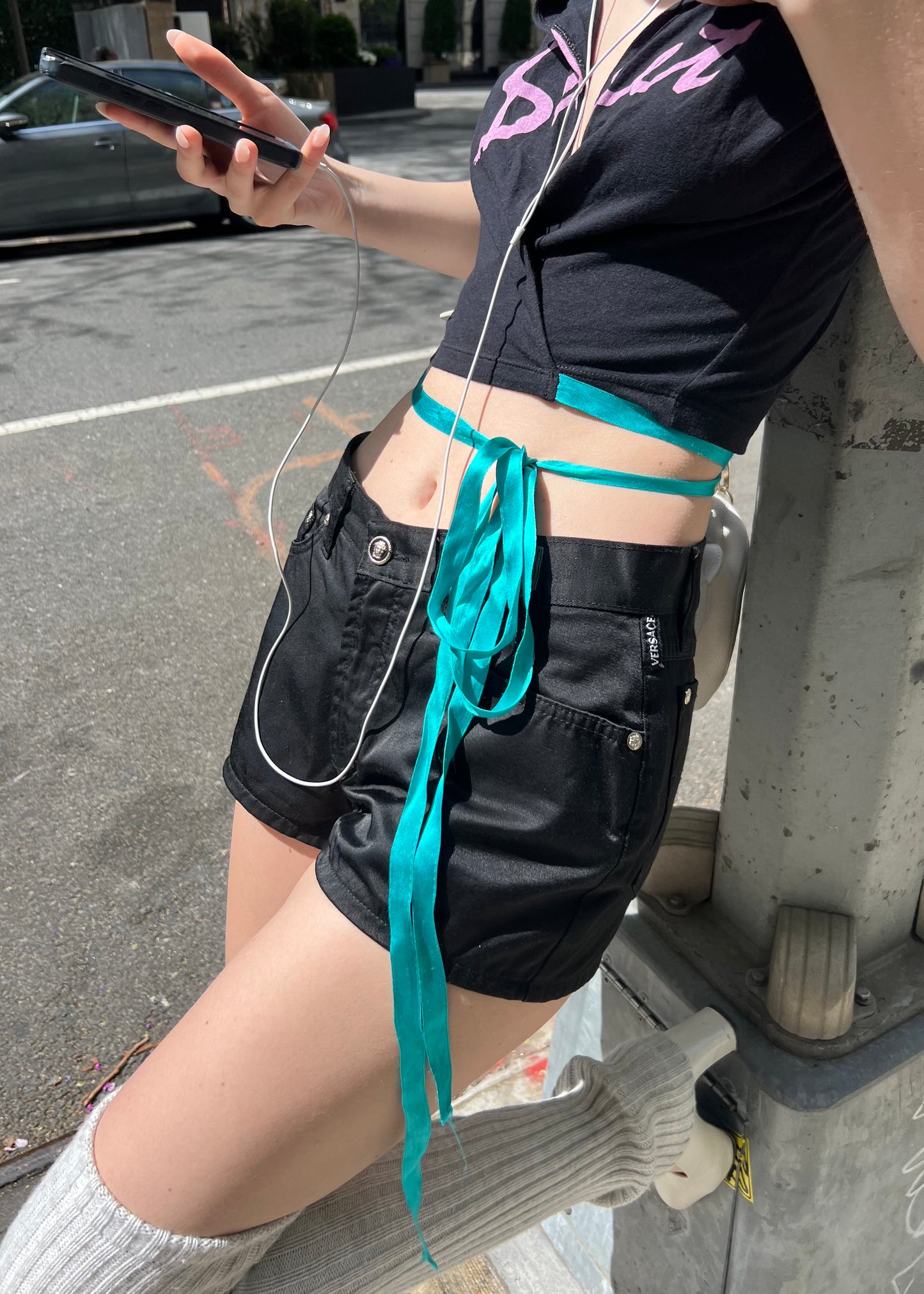 Versace Jeans Couture Black Hot Pants