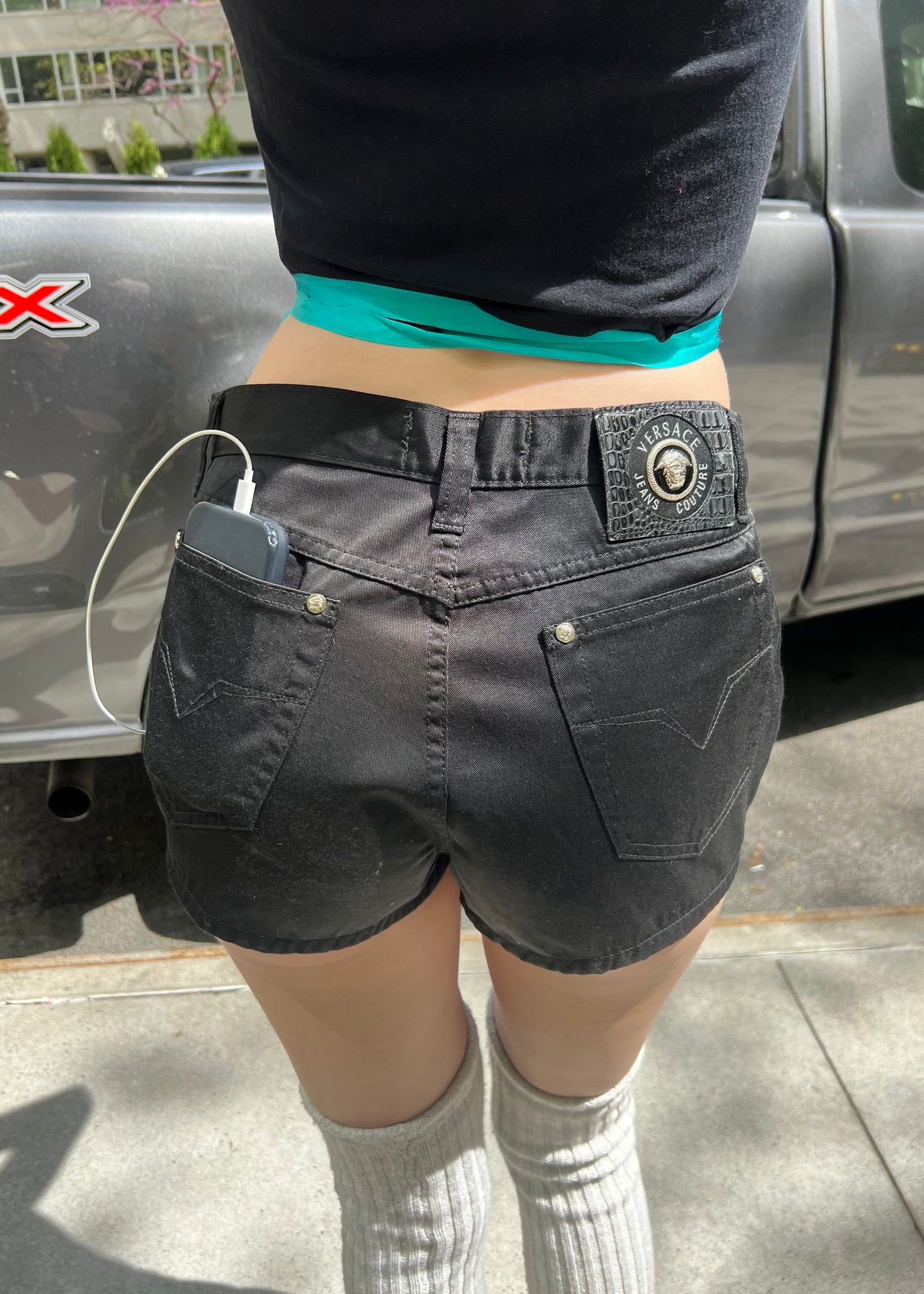 Versace Jeans Couture Black Hot Pants