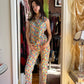 Versace SS1993 Harlequin Blouse and Jeans Set