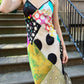 Galliano Multicolor Polka Dot Silk Dress